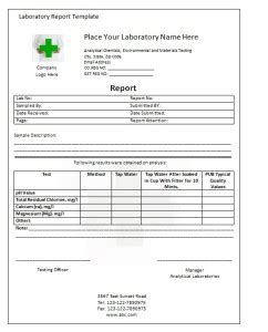 how to make medical lab test report in excel and word .